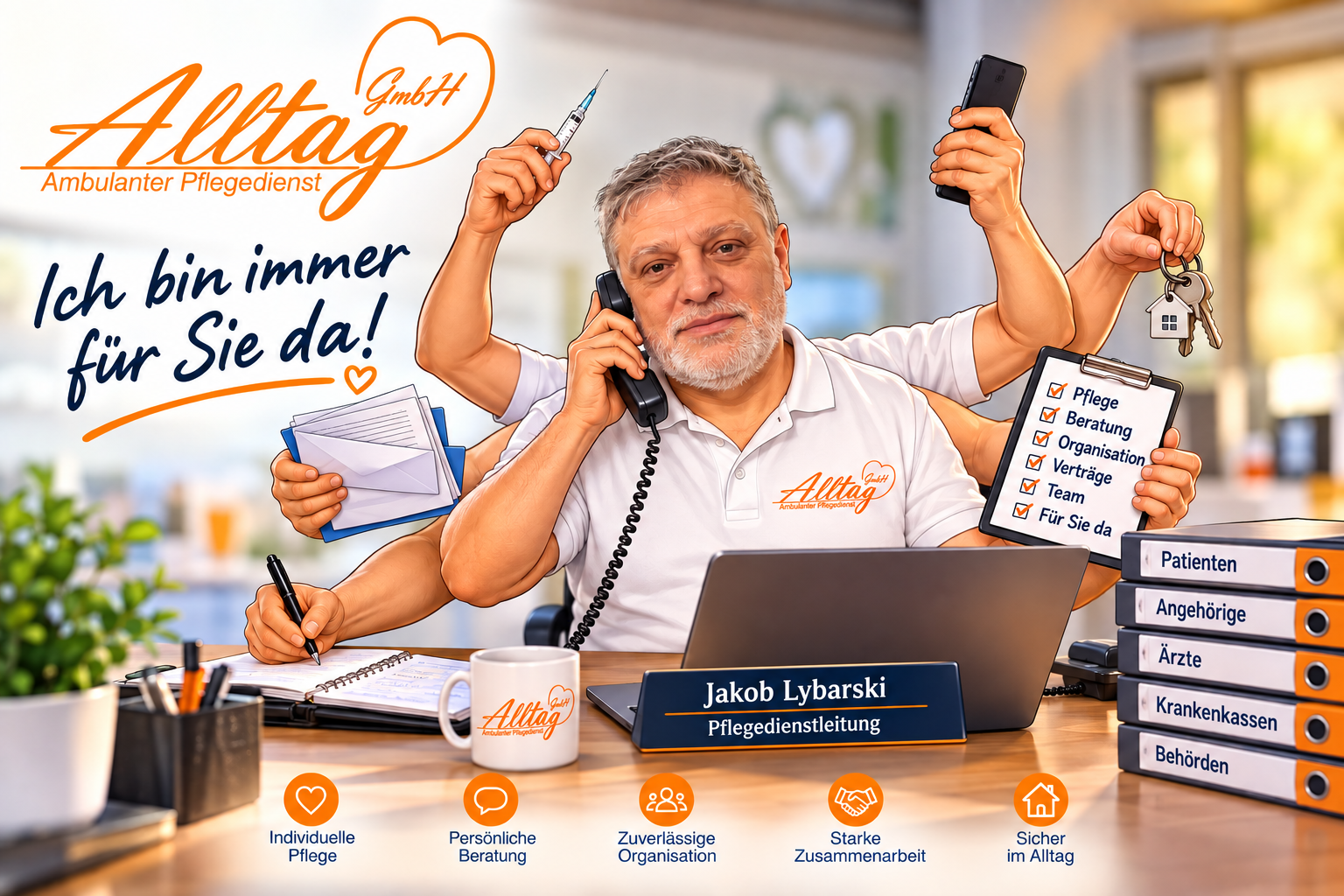 Jakob Lybarski – Pflegedienstleitung der Alltag GmbH